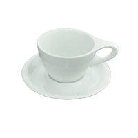 Tasse à café en céramique blanche en porcelaine, motif oreilles de chat, pour cappuccino et latte art, avec soucoupe