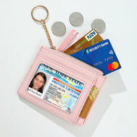 Portefeuille fin en cuir PU à prix d'usine, vente chaude, avec porte-cartes d'identité et de crédit, plusieurs emplacements pour cartes, porte-cartes de crédit de luxe