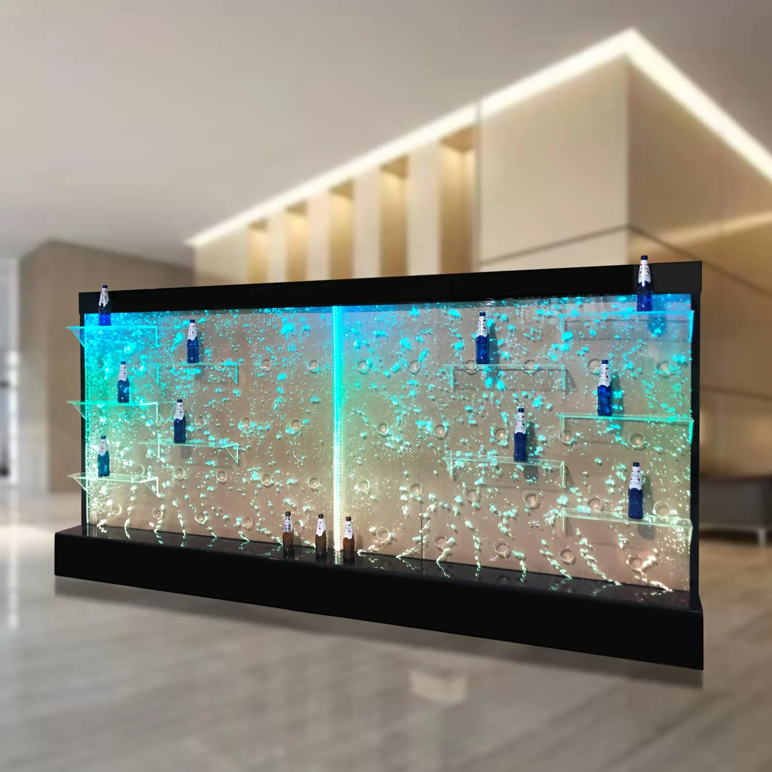 Bán buôn Mini Aquarium Acrylic nước Tính năng bong bóng tường trang trí cho nhà