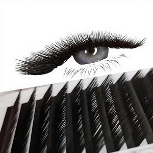 Cils Auto-éventailants J Curl .03 Naturels Faits à la Main Easy Fan Premium Mat Super Mat Noir DRAGONLASH Multi-rangs Personnalisables Design Gratuit - Product Image 1