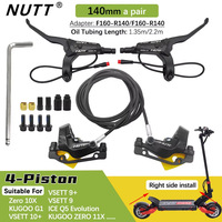 Plaquettes de frein hydrauliques NUTT E pour trottinette électrique, disques de frein 140mm 160mm 180mm A5-D pour Zero 10X KUGOO G1 VSETT 10+ 9+ 9