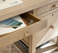 Meubles de bureau en bois écologiques personnalisés, bureau d'étude à domicile, table en chêne avec tiroirs en bois haut de gamme