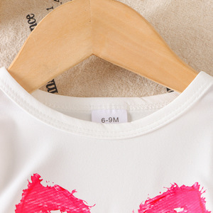 Completo 2 Pezzi per Bambine con Fiocco 3D, Maglietta a Maniche Corte e Pantaloni, Set Casual per Bambini - Product Image 2