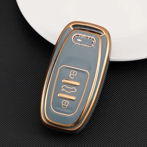 Porte-clé de voiture accessoire de voiture couverture de clé de voiture pour <span class=keywords><strong>Audi</strong></span> A6L/A5/A7/A8/S5/S7 étui de clé de voiture en Fiber de carbone - Product Image 5