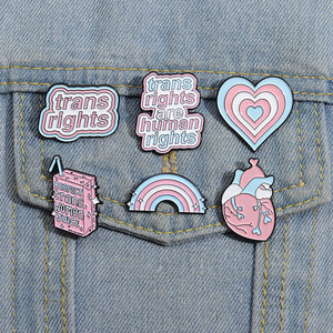 Les droits des trans sont des droits de l'homme broche vêtements insigne de revers transgenre LGBT émail broches <span class=keywords><strong>Gay</strong></span> bisexuel bijoux cadeau pour aime les amis - Product Image 1