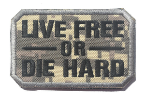 Etiqueta de letra bordada LIVE FREE OR DIE HARD CP ACU parche de tela de camuflaje letra bordada para hombre sombrero bolsa de herramientas DIY uniforme para coser - Product Image 6