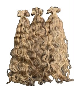 Extensions de cheveux indiens vierges naturels de haute qualité, sensation douce, sans trame, bouclés, lisses, ondulés profonds, styles de tressage, lot - Product Image 2