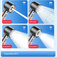 Pommeau de douche en plastique haute pression, jet de pluie super puissant, design de luxe léger, avec noyau de valve en céramique pour usage domestique
