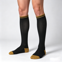 Chaussettes de compression pour hommes et femmes - Respirantes, antidérapantes, adaptées aux diabétiques, en spandex pour l'été