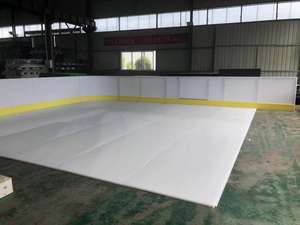 Paneles de pista de hielo sintético de larga vida útil, UHMWPE blanco con superficie autolubricante, uso en interiores y exteriores, color personalizado - Product Image 2
