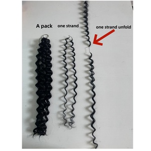 Extensiones de Cabello Tejidas a Crochet con Fibra de Proteína Estilo Nudos Fantasma, Ondas Profundas, Rizos Birmanos, Suaves y Ondulados, Estilo Boho - Product Image 5