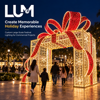 Arche de Noël de 5 m de large et 4 m de haut avec cadre en aluminium pour motifs lumineux de Noël, idéale pour l'Amérique du Nord