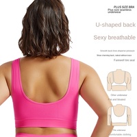 Soutien-gorge sexy respirant sans couture sans armatures rembourré avec logo brodé, lingerie mature, nouvelle collection 2025, pour adultes, grande taille XXL