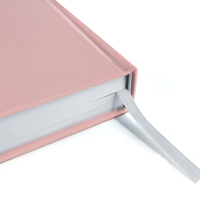 Carnets vierges, service d'impression, format personnalisé, couverture rigide en tissu PP, bord doré, A5, lignage pointillé, cadeau, reliure agrafée, journal intime