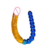 Articles pour adultes : Jouet sexuel réaliste double extrémité, Dildos flexibles en gelée, Pénis, Plug anal, Masseur, Stimulation du point G