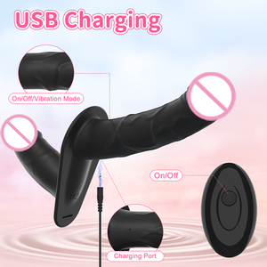 Vibratore Elettrico Indossabile a Doppia Testa a Forma di Pene Artificiale per Lesbiche, Giocattoli Sessuali Vibranti, Dildo con Cintura per Ragazze - Product Image 5