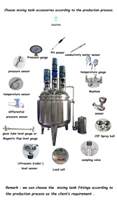 Joston tốc độ cao thép không gỉ khuấy Tank nhiều khuấy Loại sưởi ấm cho sô cô la mật ong xử lý thực phẩm động cơ bánh răng - Product Image 4