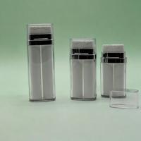 Flacon pompe airless à double compartiment pour emballage cosmétique, idéal pour deux formules de sérum ou crème, personnalisable avec logo, pour soins de la peau