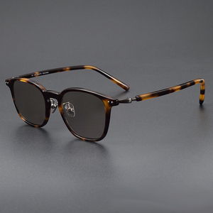 نظارات شمسية على الطراز الياباني من GMS829 مصنوعة يدويًا من مادة الأسيتات والتيتانيوم الخالص بإطار خفيف وفاخر نظارات مربعة UV400 - Product Image 2