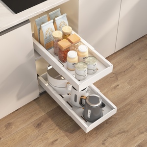 Estante de almacenamiento para ollas expandible de 21 pulgadas de profundidad, extraíble, sin <span class=keywords><strong>tornillos</strong></span>, cajón extraíble, <span class=keywords><strong>organizador</strong></span>, estante para <span class=keywords><strong>armario</strong></span> de cocina - Product Image 2
