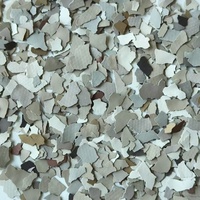 Échantillon gratuit de flocons d'époxy pour sols de garage, 1/4 pouce (3-5 mm), revêtements de sol, flocons de vinyle fins, durs, de couleur unie