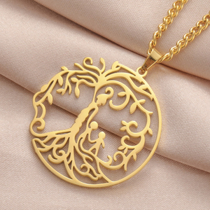 Collana Albero della Vita Myshape, Collana Famiglia Madre e Figli, Amuleto Protettivo in Acciaio Inossidabile, Regalo per la <span class=keywords><strong>Mamma</strong></span> - Product Image 6
