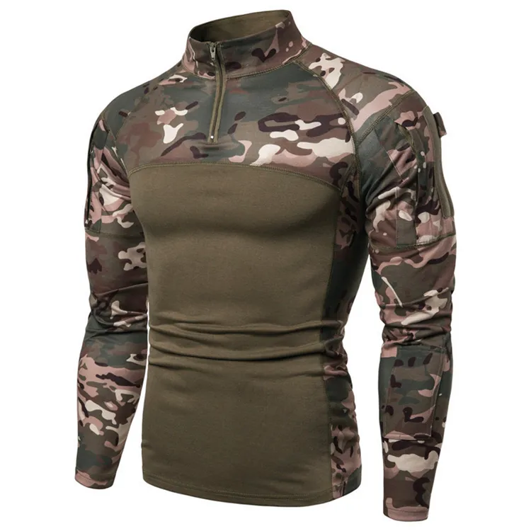 Mege Camouflage Tactical Military Clothing camicia da combattimento assalto Multicam ACU manica lunga Army Tight T Shirt Army <span class=keywords><strong>USMC</strong></span> Costume