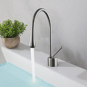 New Design Water Drop Shape Wash Basin Faucet Ceramic Valve Core Hot Cold Water Brass Bathroom Sink Tap - Product Image 2
