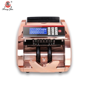 Elegante oro rosa FJ2831 inteligente UV <span class=keywords><strong>MG</strong></span> IR MT BATCH ADD HalfDoubleChain Fake Note Cambio de color LCD Contador Banca al por menor - Product Image 3