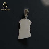 Pendentif Jésus en argent sterling plaqué or 18 carats pour homme, bijoux sertis de diamants, pendentif personnalisé pour rappeur, testeur de diamants
