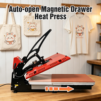 Presse à chaud semi-automatique à sublimation magnétique 40x50cm avec base escamotable à ouverture automatique – Nouveauté pour vêtements