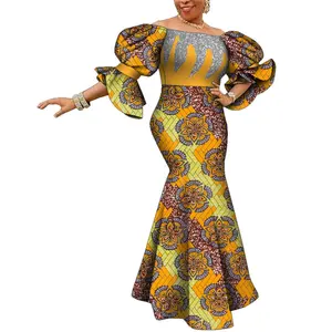 Geleneksel giyim afrika afrika afrika batik giyim toptan afrika kıyafeti bazin elbise