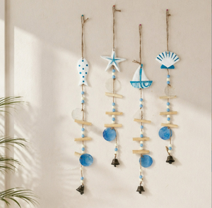 Campanas de Viento Decorativas Art <span class=keywords><strong>Deco</strong></span> con Forma de Estrella de Mar 3D, Decoración para el Hogar de Pascua, Hechas a Mano y Ecológicas, para Colgar en la Sala de Estar - Product Image 3