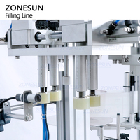 ZONESUN automatique bureau huile eau vin bouteille liquide savon pot remplissage bouchage et étiqueteuses ligne pour bouteilles rondes
