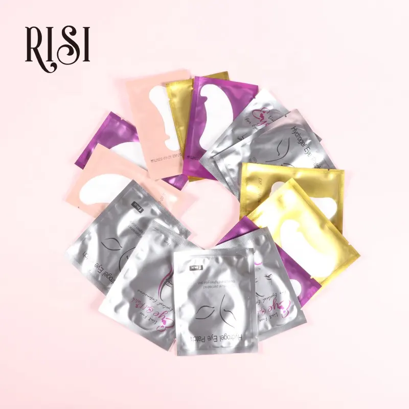 RISI-almohadillas de Gel para ojos en forma de U, nuevo diseño, para uso profesional en salón, almohadillas de colágeno, paquete personalizado, bajo pedido, parche ocular