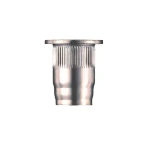 Reduced-weight bolts and blind rivet nut stainless steel knurled