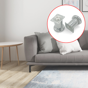 Acessórios de Hardware HUAWEI, Pés de Mesa Retos em ABS Antiderrapantes, Tubo Redondo Cromado, Pés de Sofá, Pernas de Móveis de Metal - Product Image 3