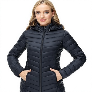 Women's Lightweight Packable Hooded <b>Winter</b> <b>Quilted</b> Puffer Jacket with Detachable Sleeves & Hat Water Resistant Fur Lining - Product Image 1