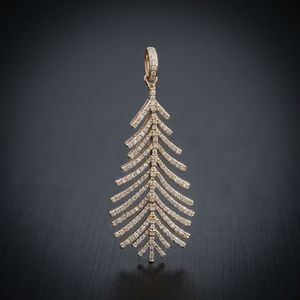Christmas <b>Tree</b> Pendant Charm Luxury Unisex Jewelry Round Brilliant Cut Natural Diamonds Gold Plated Everyday Wear Charm - Product Image 3