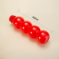 Bouteille en plastique PET jetable transparente de 500 ml pour emballage en gros, créative, anti-fuite, pour boissons et jus