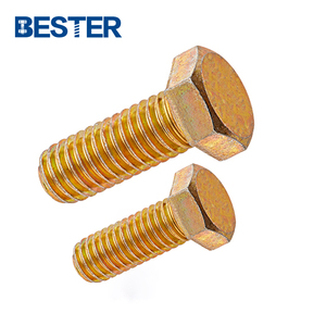 Hoge Kwaliteit Astm A307 A325 Gr.8.8 10.9 Hexagon Bout Geel Zink Chromaat Geplateerd Koolstofstaal Hex Kop Bouten - Product Image 2