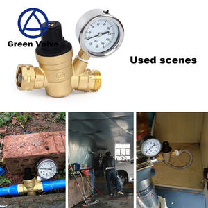 Vanne <span class=keywords><strong>de</strong></span> réduction <span class=keywords><strong>de</strong></span> <span class=keywords><strong>pression</strong></span> en laiton verte avec manomètre 160 PSI, régulateur <span class=keywords><strong>de</strong></span> <span class=keywords><strong>pression</strong></span> <span class=keywords><strong>d</strong></span>'<span class=keywords><strong>eau</strong></span> réglable pour systèmes <span class=keywords><strong>de</strong></span> <span class=keywords><strong>plomberie</strong></span> - Product Image 3