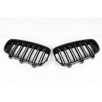 Pour BMW Série 3 GT F34 Gran Turismo 2012-2020 Grille de calandre avant à double lamelles en ABS noir brillant moulée par injection