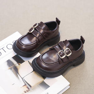 2025 Spring Autumn Girls' Leather Loafers British Style Soft Sole Princess Performance <b>Shoes</b> Trendy Casual - Product Image 3