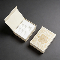 Boîte cadeau personnalisée en carton texturé à rabat magnétique pour bijoux, colliers et bagues, matériaux recyclés, écologique, dorure à chaud, imperméable