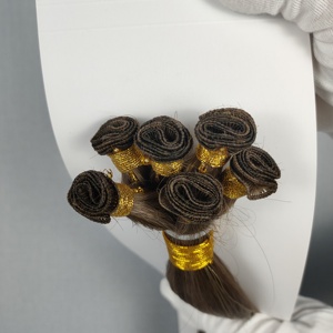 Extensiones de Cabello Humano 100% Naturales de Fábrica China, de 10 a 30 Pulgadas, Color Marrón Natural, Tejidas a Mano, para Mujeres - Product Image 3