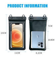 Étui de téléphone portable OEM, sac étanche avec cordon, sac étanche universel pour téléphone en PVC