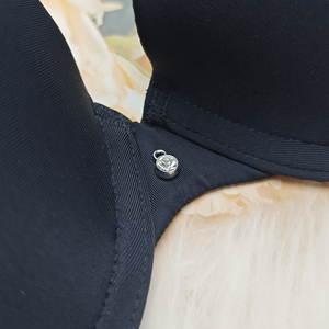 Ornements décoratifs ronds en argent brillant pour soutien-gorge, breloques de lingerie avec zircon artificiel - Product Image 3