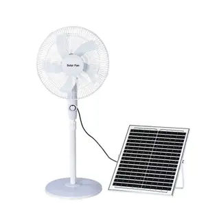 solar fan rechargeable With solar panel Output USB LED light battery remote control