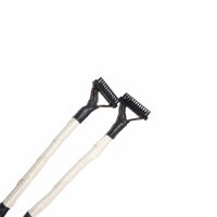 Faisceau de câbles en silicone noir OD0.6mm DF52-14P, gaine tressée blanche, pour électronique audio de précision, faisceau de câbles personnalisé